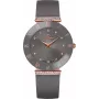 BELLEVUE dames E111 quartzhorloge 33mm RVS behuizing zwarte leren band