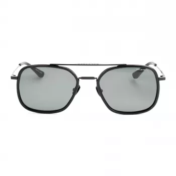 Belstaff Avedon S118 heren-zonnebril - zwart acetaat montuur, grijze polycarbonaat glazen, UV400-bescherming, 56/20/145 mm