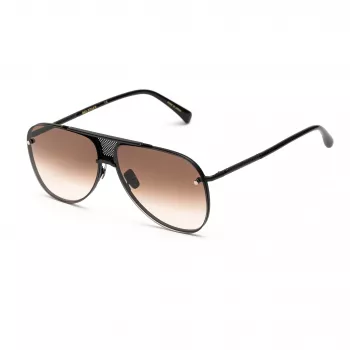 Belstaff Beckinton heren zonnebril - zwart acetaat montuur, grijze glazen, 61/12/145 mm, UV400
