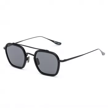 BELSTAFF MERRICKNEGROW unisex zonnebril - zwart montuur, rookgrijze glazen, 47/23/143 mm