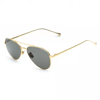 Belstaff Trialmasterdo unisex zonnebril - 55/18/135 mm - zwart acetaat montuur - grijze polycarbonaatglazen - UV400
