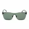 BELSTAFF dames FLASH-VERDE oversized shield zonnebril - groen acetaat montuur, grijze spiegelglazen, UV400