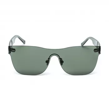 BELSTAFF dames FLASH-VERDE oversized shield zonnebril - groen acetaat montuur, grijze spiegelglazen, UV400
