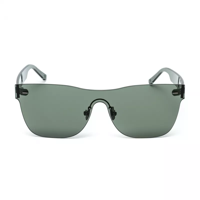 BELSTAFF dames FLASH-VERDE oversized shield zonnebril - groen acetaat montuur, grijze spiegelglazen, UV400