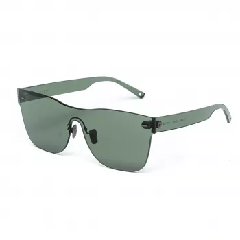 BELSTAFF dames FLASH-VERDE oversized shield zonnebril - groen acetaat montuur, grijze spiegelglazen, UV400