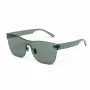 BELSTAFF dames FLASH-VERDE oversized shield zonnebril - groen acetaat montuur, grijze spiegelglazen, UV400