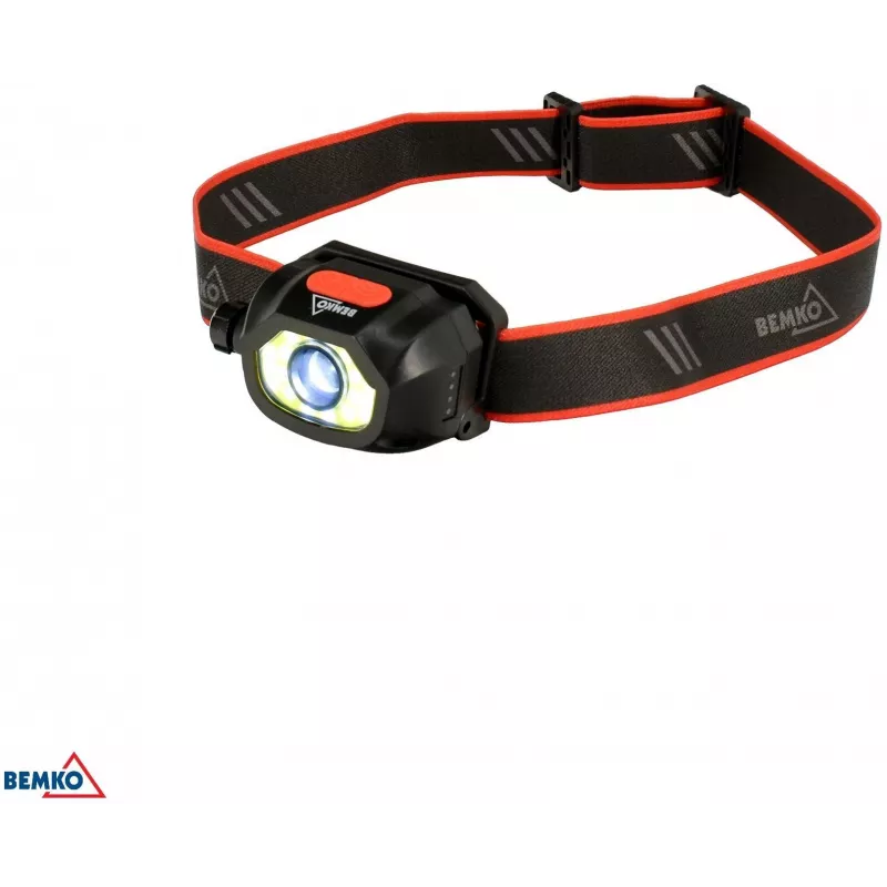 BEMKO C49-LTC02 multifunctionele oplaadbare LED-hoofdlamp, 200lm, 6500K, 1200mAh, IP44