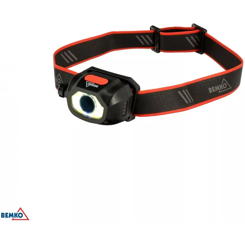 BEMKO C49-LTC02 multifunctionele oplaadbare LED-hoofdlamp, 200lm, 6500K, 1200mAh, IP44