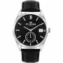 Ben Sherman heren WB039BB analoog quartz horloge 43 mm zwarte wijzerplaat zwarte lederen band