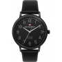 Ben Sherman WBS113BB heren analoog quartz horloge 43mm zwarte wijzerplaat echt leren band