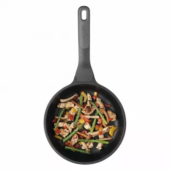 Berghoff Leo Stone+ braadpan 24 cm aluminium met FernoGreen antiaanbaklaag, geschikt voor inductie, grijs