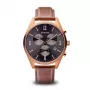 Bering heren Classic quartz horloge 10542-562 42mm bruine wijzerplaat bruine edelstalen mesh band