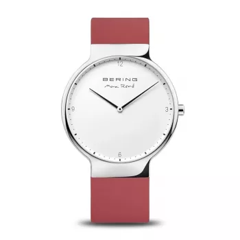 BERING heren Classic quartzhorloge 15540-500 40mm blauwe wijzerplaat zilveren milanese band