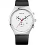 Bering heren Classic quartz horloge 40mm RVS blauwe wijzerplaat zilveren mesh 14740-404
