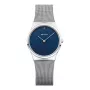 BERING dameshorloge 12130-007 quartz analoog 30mm RVS mesh zilver