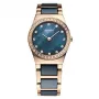 BERING Dames Classic quartz horloge 26mm RVS mesh blauwe sunray wijzerplaat 32426-767