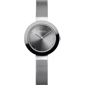 Bering dames Classic quartz horloge 29mm roségoud bruin Milanese mesh