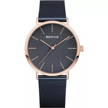 BERING dameshorloge 13436-367 36 mm RVS mesh grijze wijzerplaat