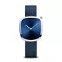 BERING dameshorloge 18034-307 (34 mm) - roségoud & blauwe sunray wijzerplaat