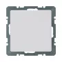Berker 10096089 blindafdekking Q.1 met centraalplaat, polarwit velours, thermoplast, IP20, 1 module