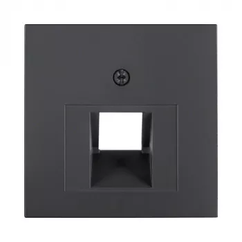 Berker 1407 16 06 centraalplaat voor UAE (RJ45) stopcontact, 2-voudig, antraciet (55x55mm)
