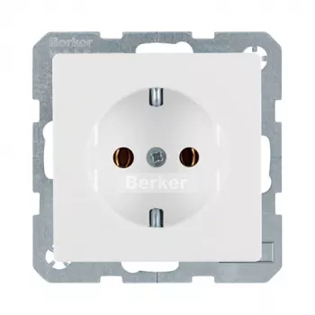 Berker 41436089 Schuko-stopcontact polar white velvet
