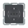 Berker 47236086 SCHUKO-stopcontact Q.1/Q.3 antraciet fluweel