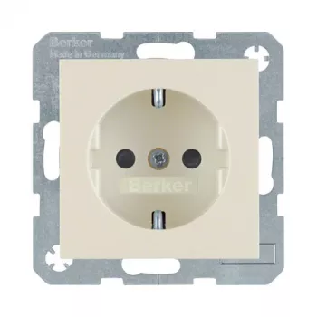 Berker 47238982 SCHUKO-stopcontact met klepdeksel, inbouw, 16A 250V, wit (RAL 9010)