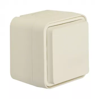 Berker 47403512 vochtige ruimte SCHUKO-stopcontact met klepdeksel, opbouw, polarwit, serie W.1