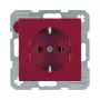 Berker 47438912 SCHUKO-stopcontact S.1/B.3/B.7 glas rood glanzend