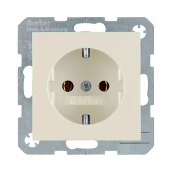 Berker 47438982 Schuko-stopcontact wit glanzend
