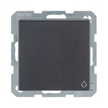Berker 47516086 SCHUKO-stopcontact met klepdeksel, Q.1/Q.3, antraciet mat