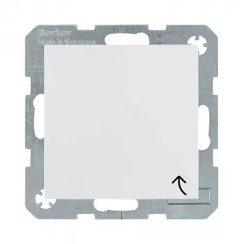 Berker 47528989 stopcontact Schuko type F 1-voudig IP44 polarwit glanzend S.1