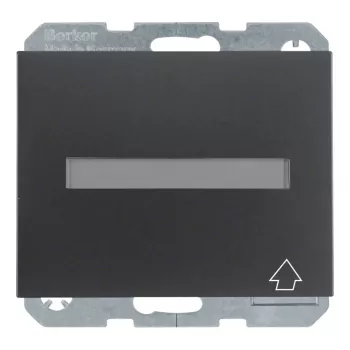 Berker K.1 SCHUKO stopcontact met klepdeksel, verhoogde aanraakbeveiliging, antraciet mat
