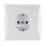Berker S.1 SCHUKO stopcontact met afdekking, polarwit (type F, 16 A, 250 V, inbouw)