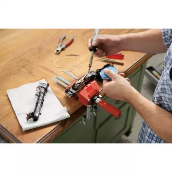 BESSEY S10-ST mini-bankschroef S 10 lijmklem, rood, 100 mm spanwijdte, 50 mm uitlading, met 2 tafelklemmen