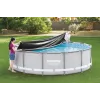 Bestway Flowclear Poolafdekking voor Steel Pro MAX Frame Pool 427 cm (14 ft) - Blauw Polyethyleen met Touwbinders