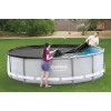 Bestway Flowclear Poolafdekking voor Steel Pro MAX Frame Pool 427 cm (14 ft) - Blauw Polyethyleen met Touwbinders