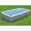 Bestway Frame Pool 404 x 201 x 100 cm rechthoekig opzetbad met filterpomp, ladder, afdekking en ChemConnect-doseerder