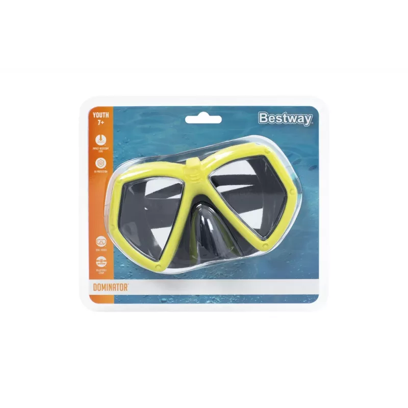 Bestway zwembril masker geel 22040