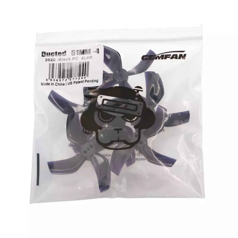 BETAFPV Gemfan 2020 vierbladige drone-propellers zwart, 8 stuks