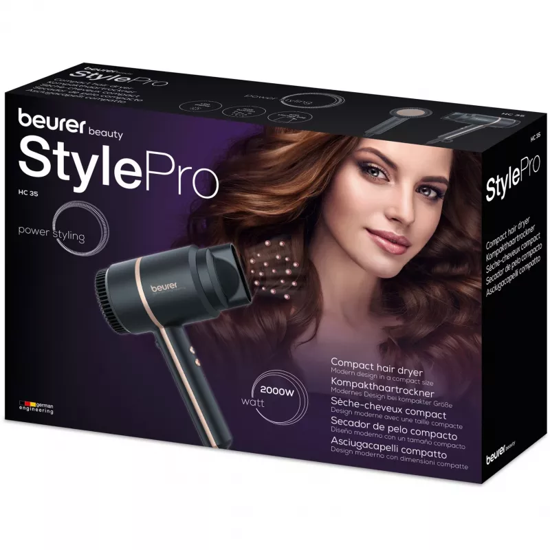 Beurer HC 35 compacte haardroger - 1600 W ionen met opvouwbare handgreep (59392)