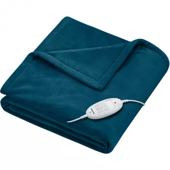 Beurer HD 75 Cosy Ocean elektrische deken 180x130 cm, 6 temperatuurstanden, wasmachinebestendig, Beurer veiligheidssysteem, automatische uitschakeling 40019