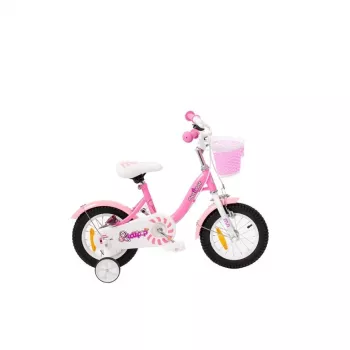 MTB-fiets voor meisjes 12 inch Bimbo Bike roze/wit