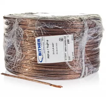 BITNER BiTsound PGY-p (TLgY) luidsprekerkabel 2x1,5mm² 100m rol