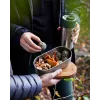 black+blum Oval Box 0,5 L bewaarbox met bamboedeksel en RVS-basis