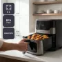 BLACK+DECKER BXAF8001E 8L digitale heteluchtfriteuse, 1700W, 8 programma's, antiaanbakmand, zwart