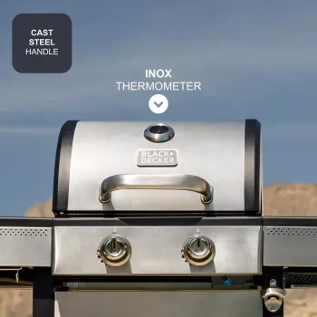 Black+Decker BXOG7200E Gasbarbecue, 2 branders x 3,6 kW