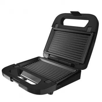BLACK+DECKER BXSA754E 3-in-1 sandwichmaker, wafelijzer & grill met 3 verwisselbare antiaanbakplaten, 750 W, roestvrij staal