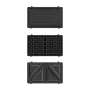 BLACK+DECKER BXSA754E 3-in-1 sandwichmaker, wafelijzer & grill met 3 verwisselbare antiaanbakplaten, 750 W, roestvrij staal